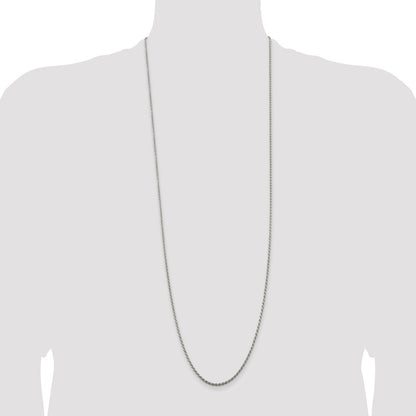 Sterling Silver 1.85mm Diamond-cut Rope Chain