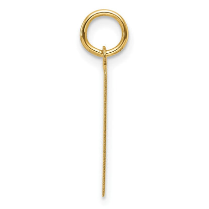 14k Yellow Gold Plain .013 Gauge Engravable Rectangular Disc Charm Pendant