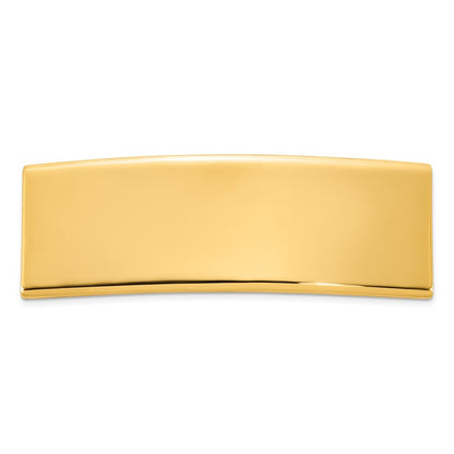 14k Yellow Gold 48x15.5x2 mm ID Plate