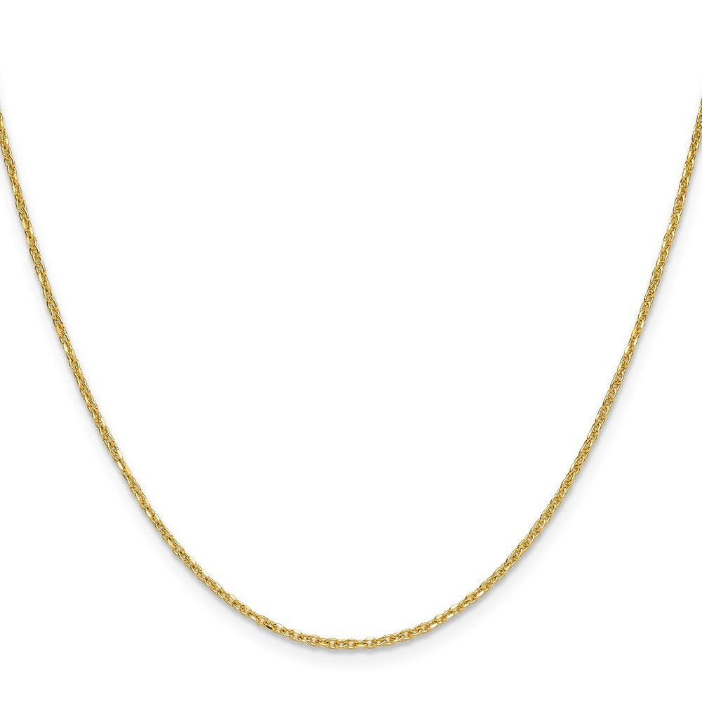 14k Yellow Gold 1.4mm Diamond-Cut Forzantine Cable Chain Necklace