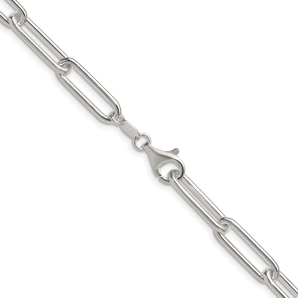 Sterling Silver Polished 6.5mm Paperclip Chain Necklace