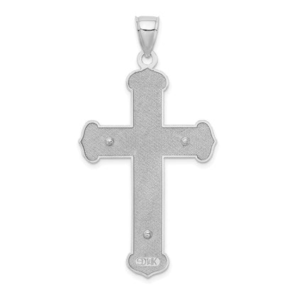 14k White Gold Crucifix Charm Pendant for Women