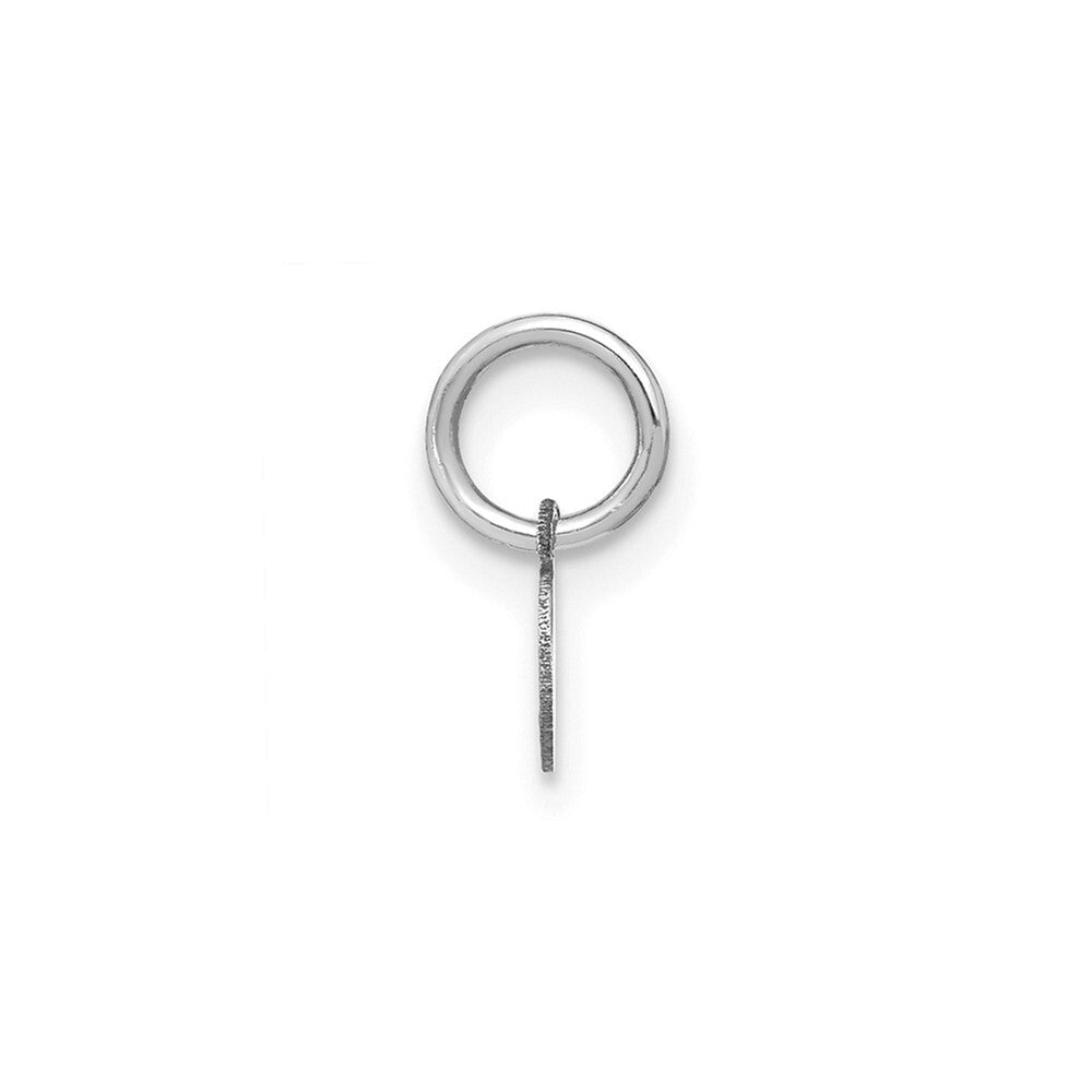 14k White Gold Lower case Letter E Initial Charm Pendant for Women