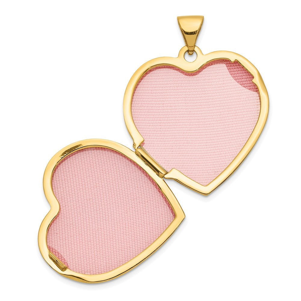 14k Yellow Gold Heart Locket Pendant