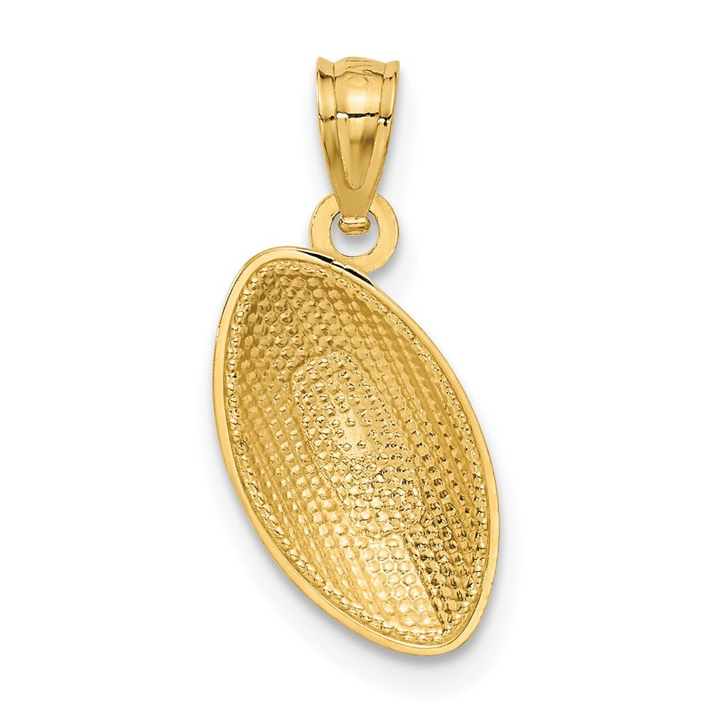 14k Yellow Gold Football Pendant