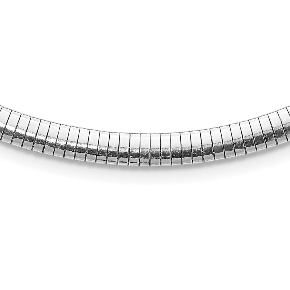 Sterling Silver Rhodium-plated 5.2mm w/2in. Ext Cubetto Chain Necklace