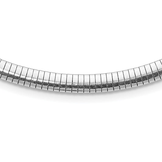 Sterling Silver Rhodium-plated 5.2mm w/2in. Ext Cubetto Chain Necklace