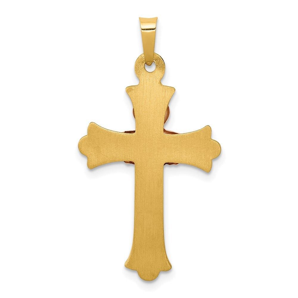 14k Two-tone Gold Claddagh Cross Pendant for Women