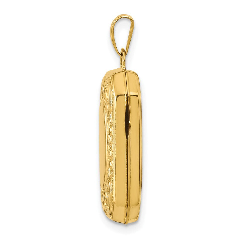 14k Yellow Gold Yellow Gold Fancy Rectangle Locket