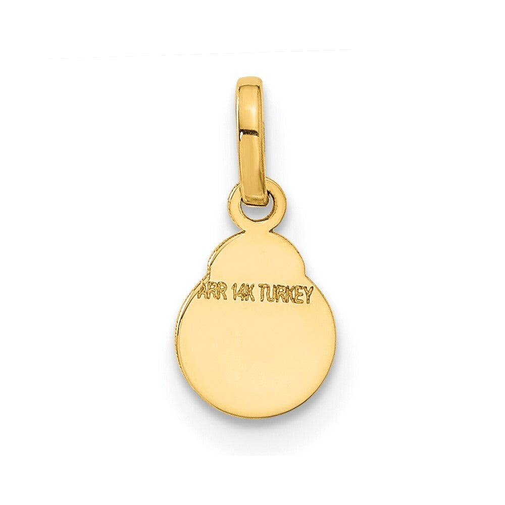 14k Yellow Gold Enamel Ladybug Charm Pendant for Women
