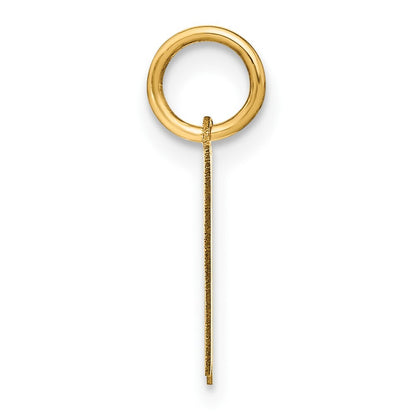 14k Yellow Gold Letter K Initial Pendant for Women