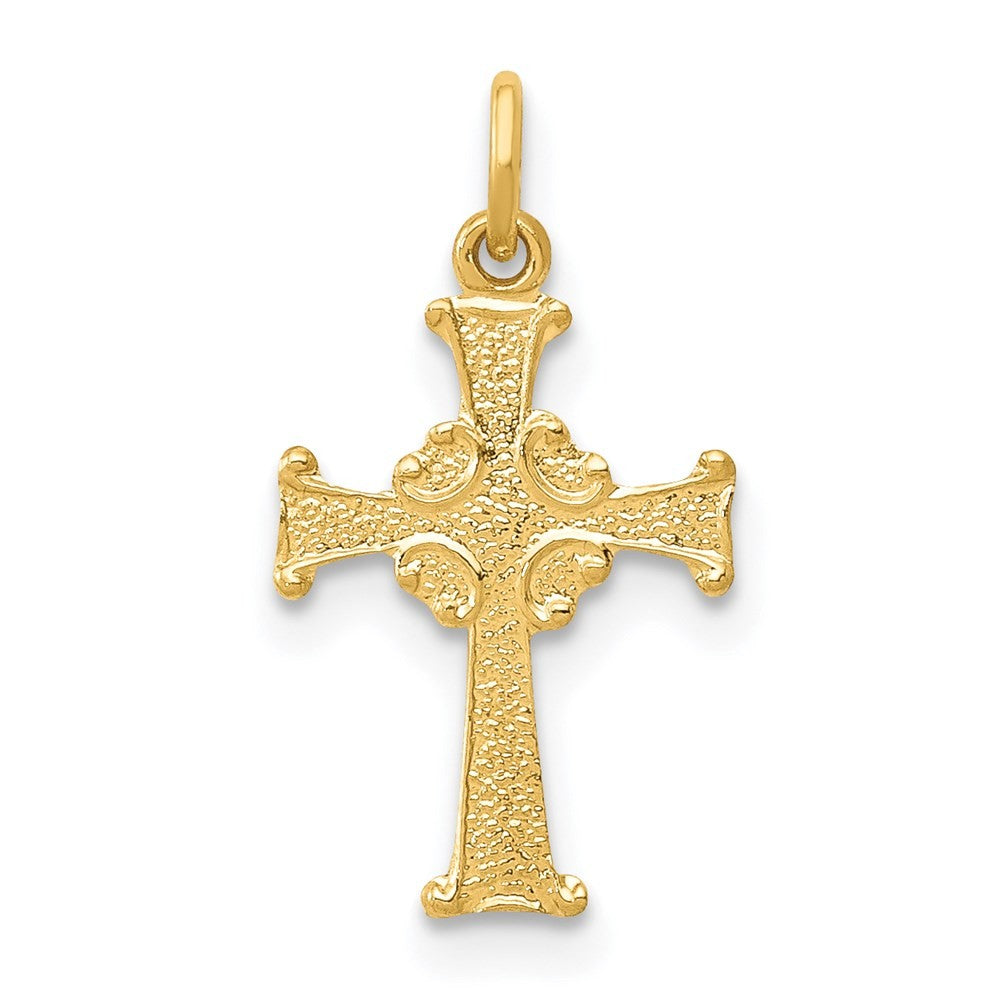 14k Yellow Gold Celtic Cross Charm
