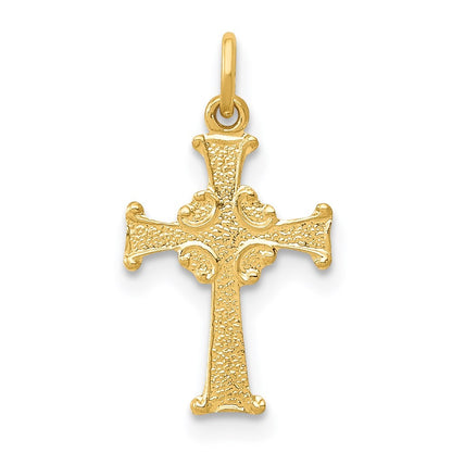 14k Yellow Gold Celtic Cross Charm