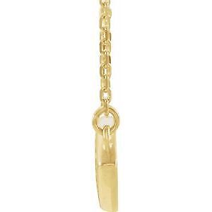 14k Yellow Gold Evil Eye Pendant Necklace 18" for Women