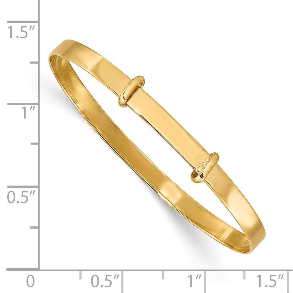 14k Yellow Gold Polished Expandable Baby Bangle