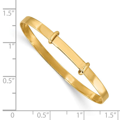 14k Yellow Gold Polished Expandable Baby Bangle