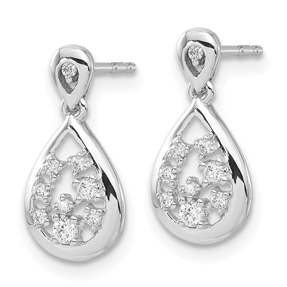 14k White Gold Diamond Earrings