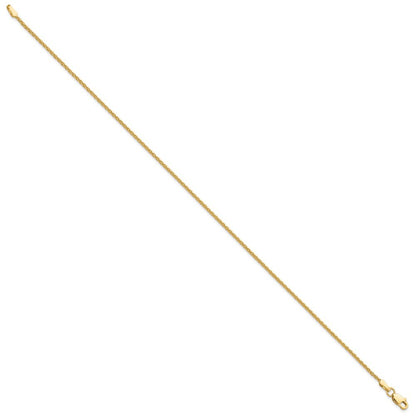 14k Yellow Gold 9 inch 1.5mm Parisian Wheat with Lobster Clasp Anklet