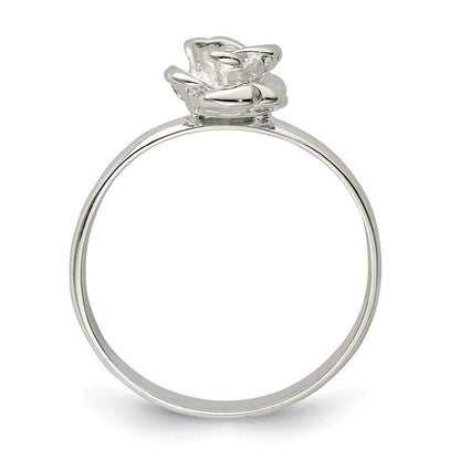 Sterling Silver 8mm Rose Ring Size 7