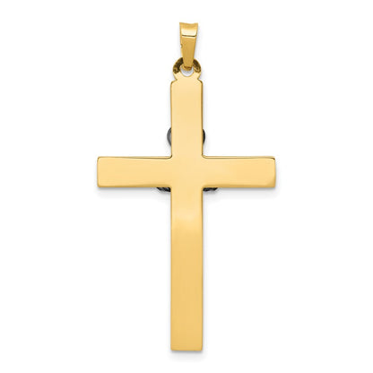 14k Two-tone Gold Claddagh Cross Pendant for Women