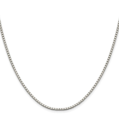 Sterling Silver Rhodium-plated 1.9mm Box Chain