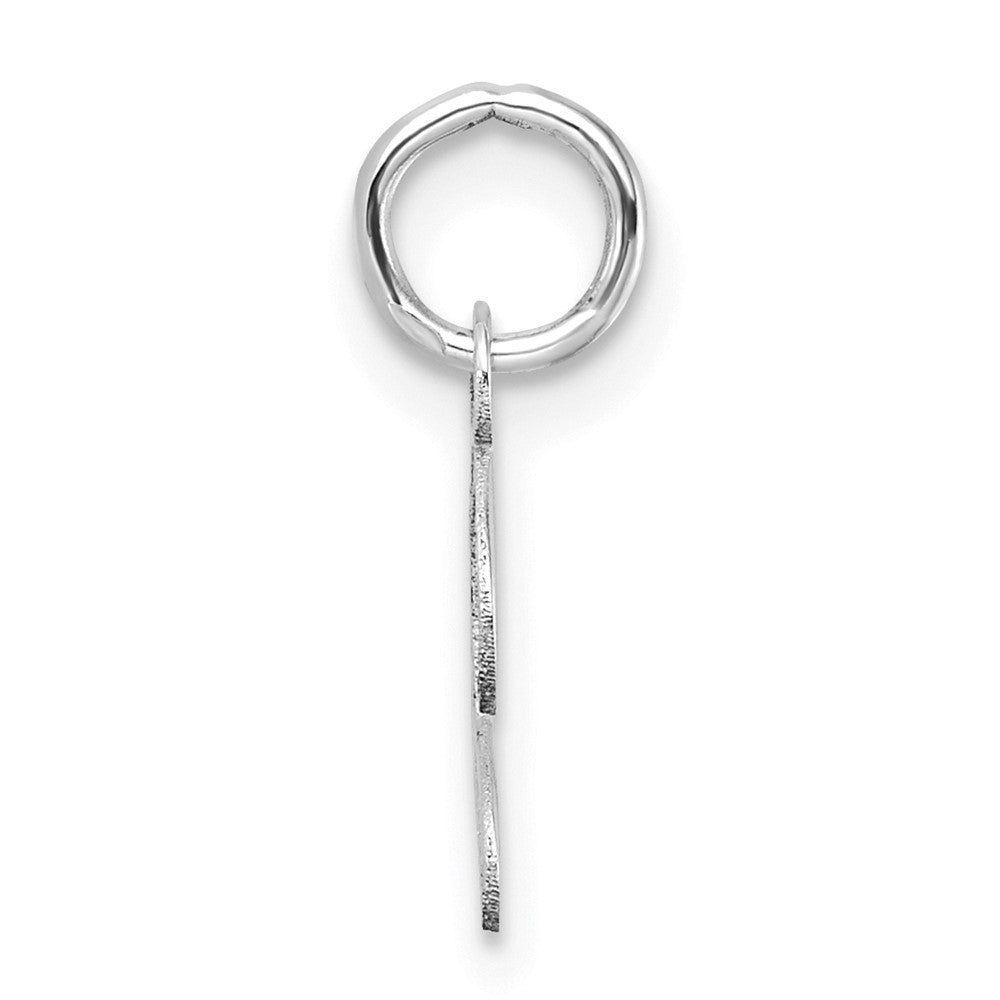 14k White Gold Uppercase Letter J Initial Charm Pendant