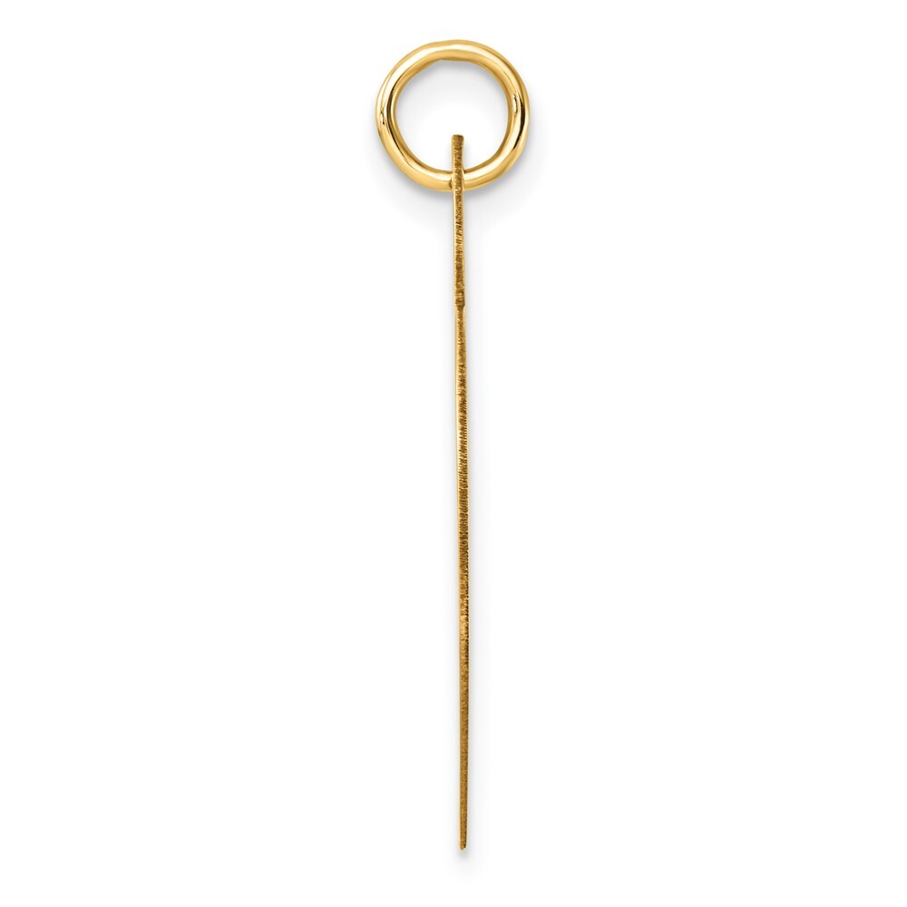 14k Yellow Gold Polished Heart Shaped Disc Pendant