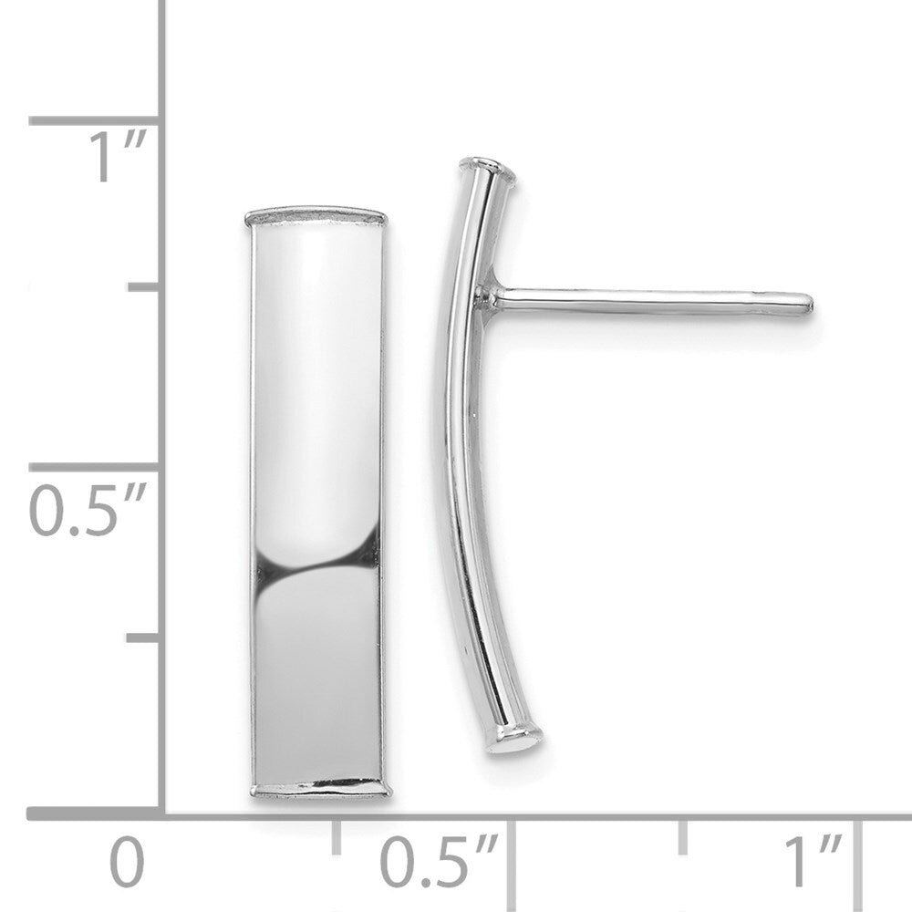 14k White Gold Polished 5mm Stud Earrings Gift for Women