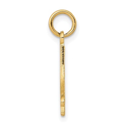 14k Yellow Gold Figure Skate Pendant