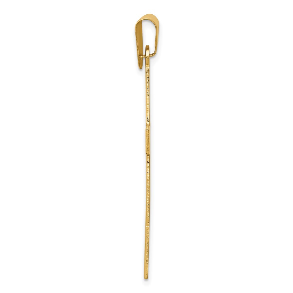 14k Yellow Gold Polished Cross Pendant