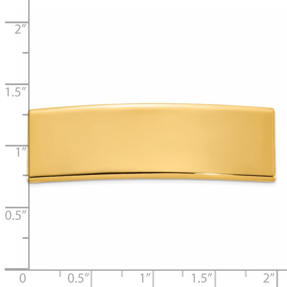 14k Yellow Gold 48x14x2 mm ID Plate