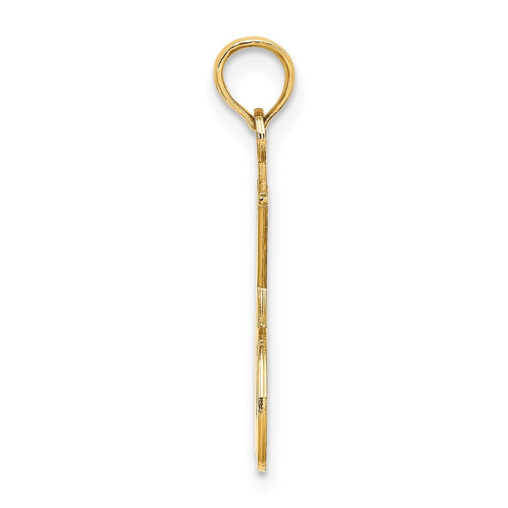 14k Yellow Gold Double Tennis Racket w/ Ball Charm