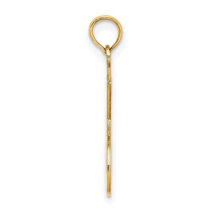 14k Yellow Gold Double Tennis Racket w/ Ball Charm