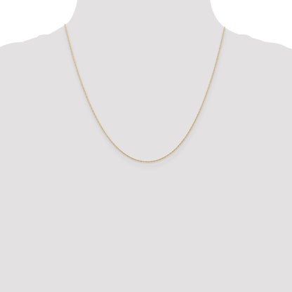14K Rose Gold 20 inch Carded .5mm Cable Rope with Spring Ring Clasp Chain