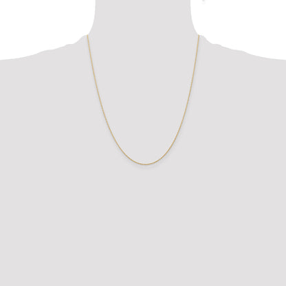 14K 22 inch Carded .5mm Cable Rope with Spring Ring Clasp Chain