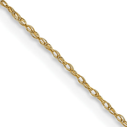 14K 20 inch Carded .5mm Cable Rope with Spring Ring Clasp Chain