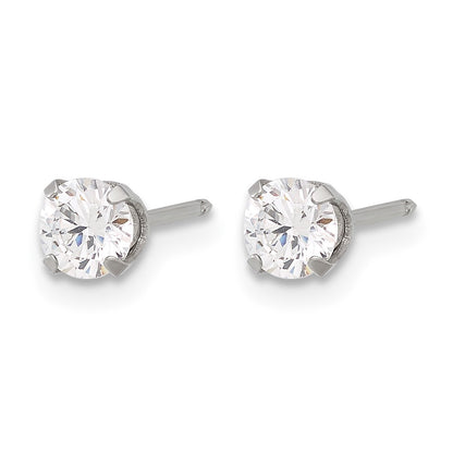 Inverness Stainless Steel 4mm CZ Post Piercing Earrings