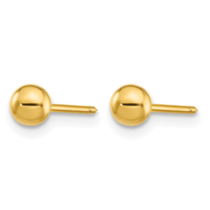 Inverness 14k Polished 4mm Ball Long Post Piercing Earrings