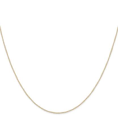 14K 24 inch Carded .42mm Curb with Spring Ring Clasp Chain