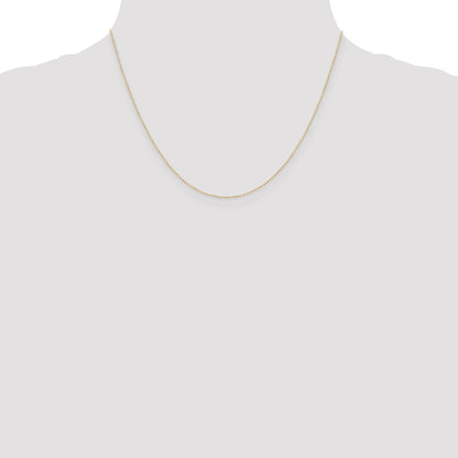 14K 18 inch Carded .42mm Curb with Spring Ring Clasp Chain