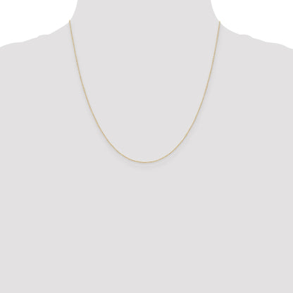 14K 20 inch Carded .42mm Curb with Spring Ring Clasp Chain