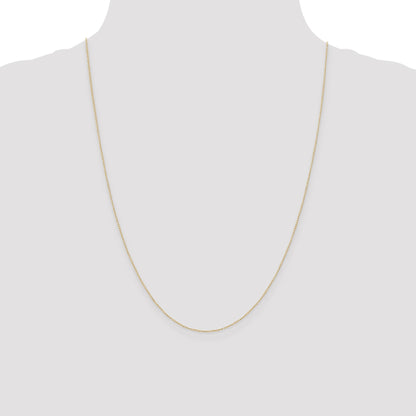 14K 24 inch Carded .42mm Curb with Spring Ring Clasp Chain