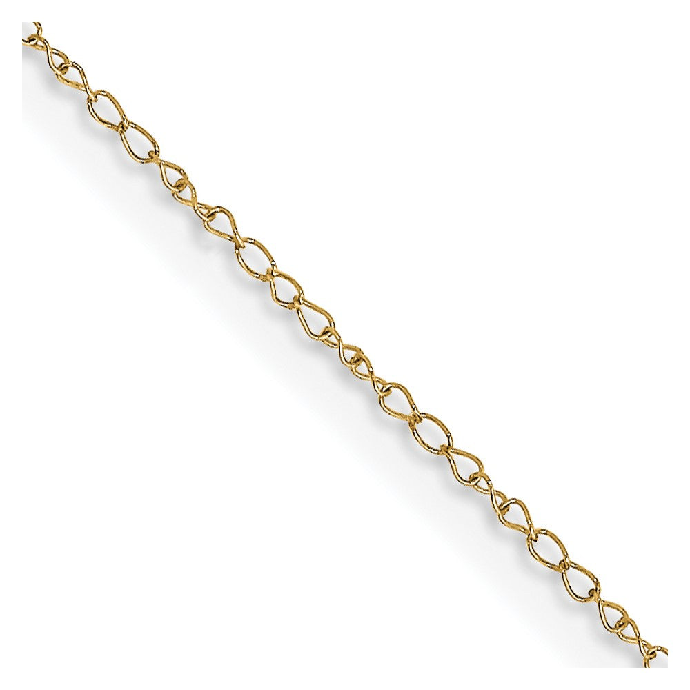 14K 24 inch Carded .42mm Curb with Spring Ring Clasp Chain