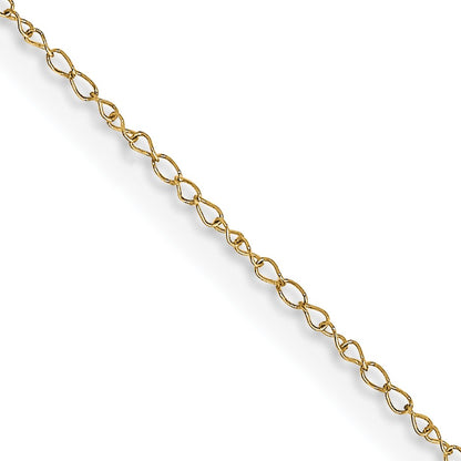 14K 18 inch Carded .42mm Curb with Spring Ring Clasp Chain