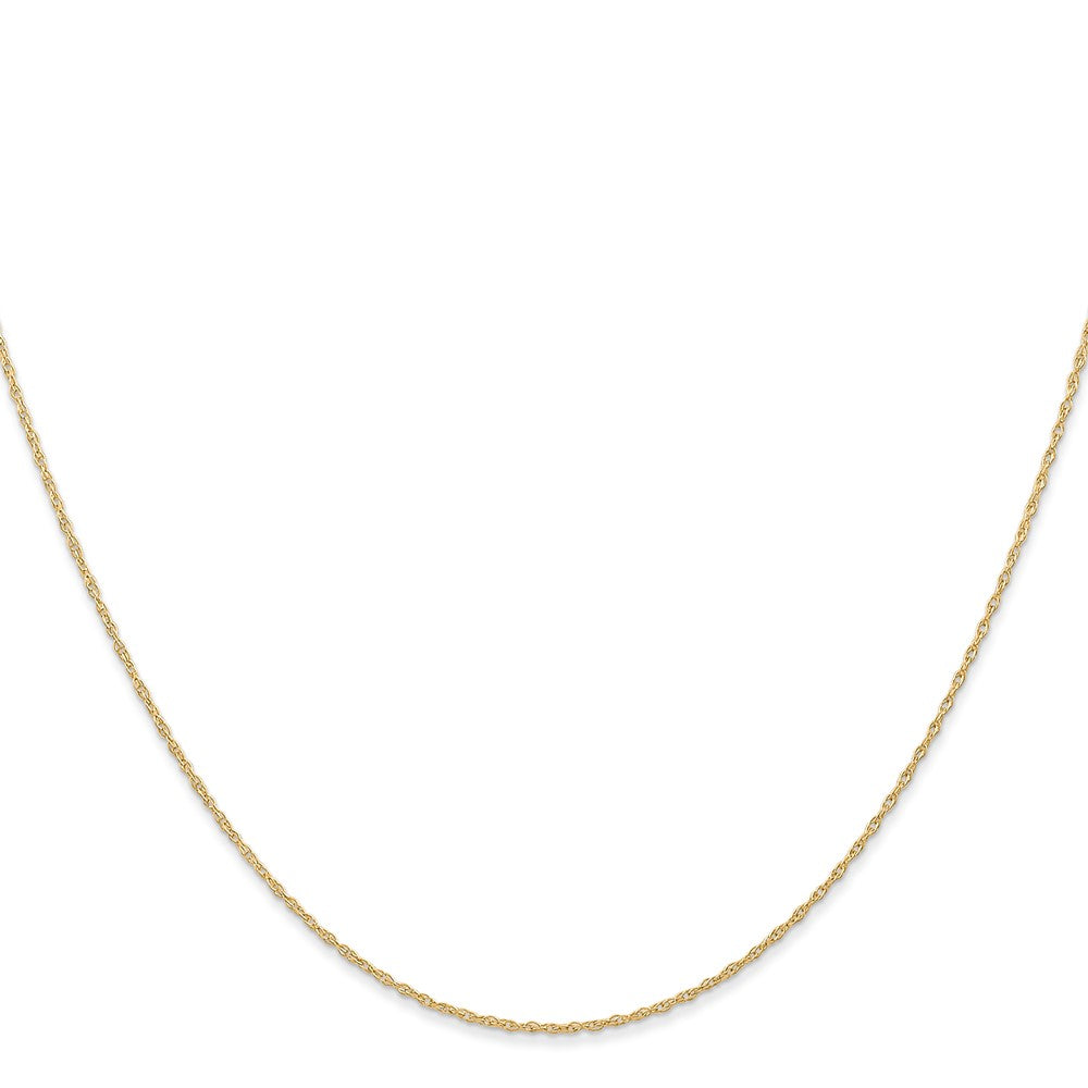 14K 22 inch Carded .6mm Cable Rope with Spring Ring Clasp Chain