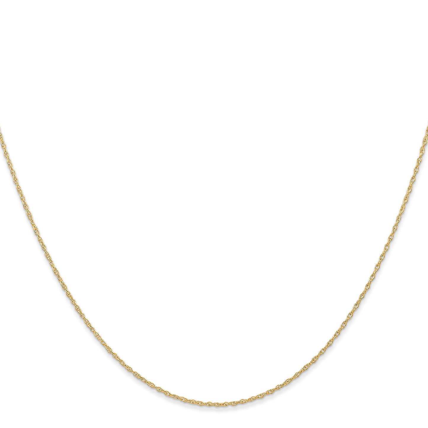 14K 16 inch Carded .6mm Cable Rope with Spring Ring Clasp Chain