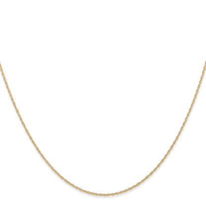 14K 16 inch Carded .6mm Cable Rope with Spring Ring Clasp Chain