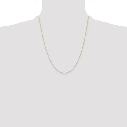 14K 22 inch Carded .6mm Cable Rope with Spring Ring Clasp Chain