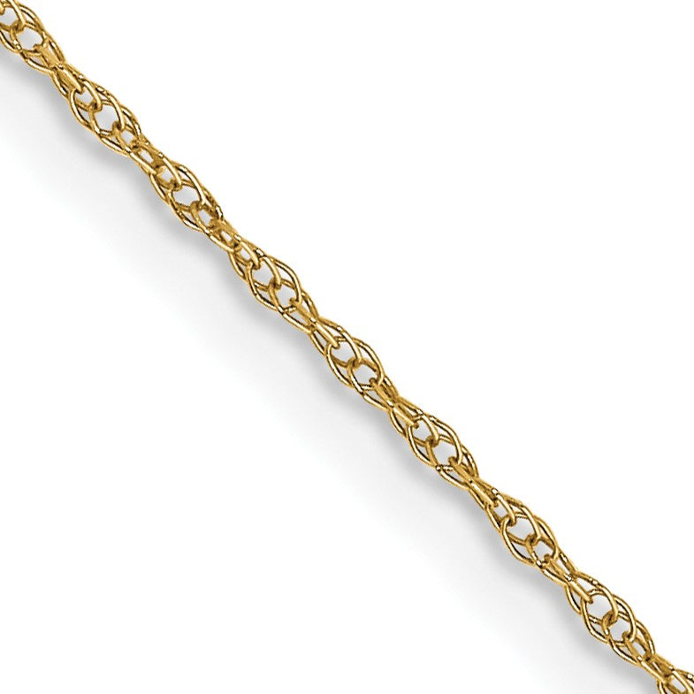 14K 20 inch Carded .6mm Cable Rope with Spring Ring Clasp Chain