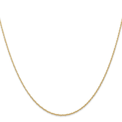 14K 20 inch Carded .7mm Cable Rope with Spring Ring Clasp Chain